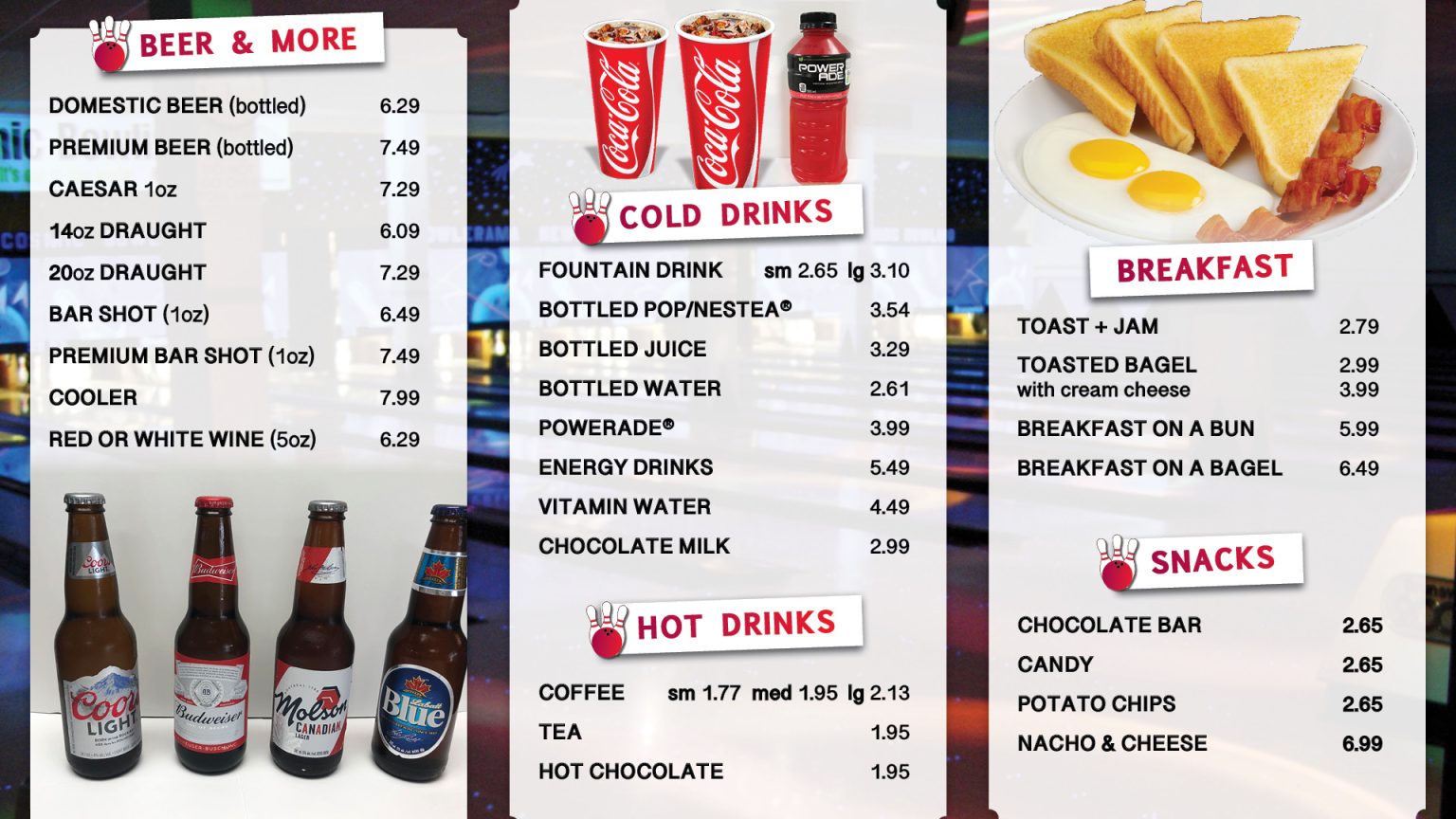 Barrie Menu Bowlerama