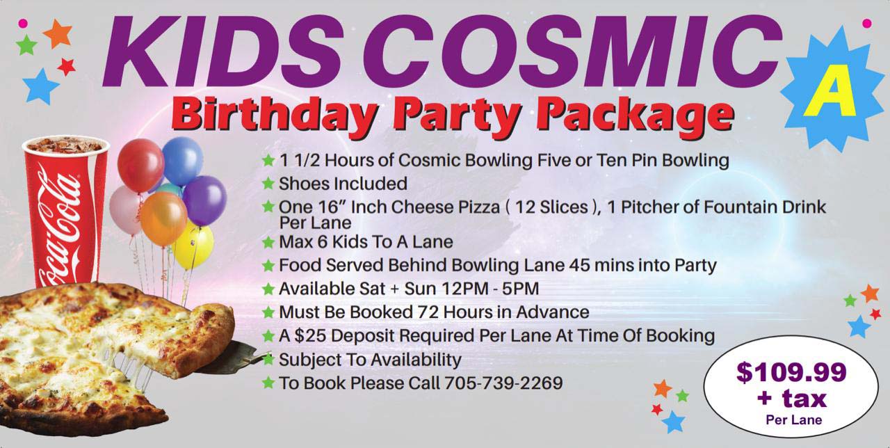 birthday package kids bowling etobicoke toronto